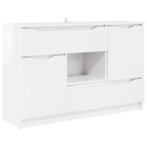 vidaXL Bufet cu sertar Alb lucios 100 x 30 x 65,6 Lemn compozit
