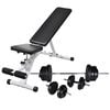 vidaXL Bancă de antrenament cu set de haltere și gantere, 60,5 kg