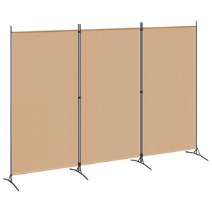 vidaXL Paravan de camere cu 3 panouri Bej 260 x 180 cm Țesătură