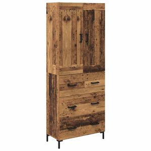 vidaXL Bufet cu sertar 2 pcs Lemn Vechi Lemn compozit
