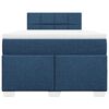 vidaXL Pat box spring cu saltea, albastru, 120x190 cm, material textil