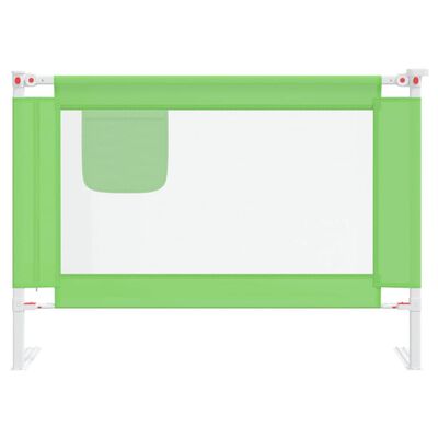 vidaXL Balustradă de protecție pat copii, verde, 90x25 cm, textil