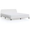 vidaXL Cadru de pat, Dover, alb, 183x213 cm, piele artificială