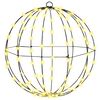 vidaXL Bola cu 192 LED 2 pcs Alb cald 40 x 40 x 43,5 cm Metal