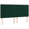 vidaXL Pat box spring cu saltea, verde &icirc;nchis, 160x200 cm, catifea