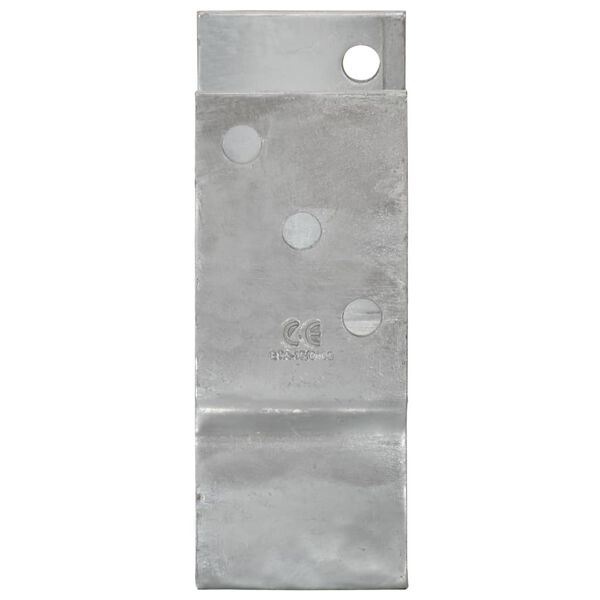 vidaXL Ancore de gard, 12 buc., argintiu, 9x6x15 cm, oțel galvanizat