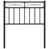 vidaXL Tăblie de pat metalică, negru, 75 cm