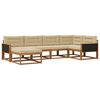 vidaXL Set de canapele de exterior 6 buc. Natural și Bej