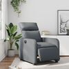 vidaXL Fotoliu rabatabil electric, gri, piele ecologică