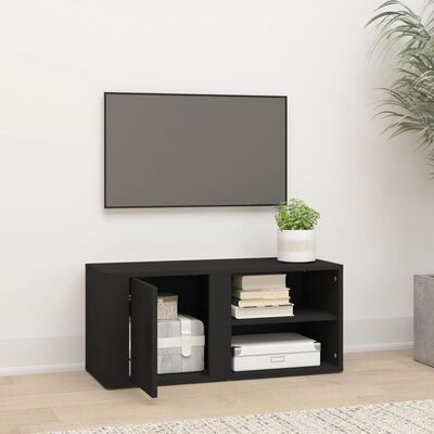 vidaXL Comodă TV, negru, 80x31,5x36 cm, lemn prelucrat