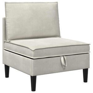 vidaXL Sofa cu Depozitare Crem Catifea