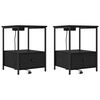 vidaXL Dulap de noapte 2 buc. Stejar Negru 42 x 41 x 56 cm