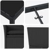 vidaXL Set de masă pentru grădină cu pernă 7 pcs Negru poliratan