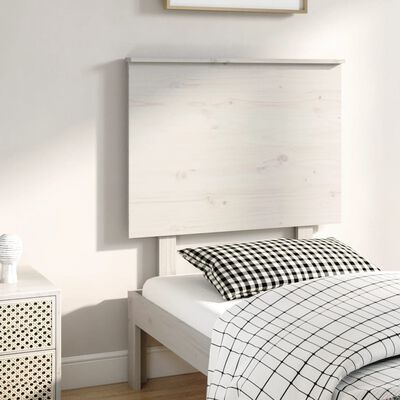 vidaXL Tăblie de pat, alb, 79x6x82,5 cm, lemn masiv de pin
