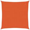 vidaXL P&acirc;nză parasolar, portocaliu, 3x3 m, HDPE, 160 g/m&sup2;