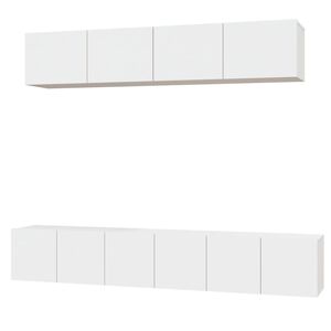 vidaXL Set dulap TV, 5 piese, alb, lemn prelucrat