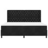 vidaXL Pat cu arcuri cu saltea cu headboard Negru 200 x 200 cm Catifea