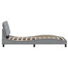 vidaXL Cadru de pat cu LED fără saltea țesătură gri deschis 90x200 cm