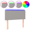 vidaXL Tăblie de pat cu LED, gri deschis, 80x5x78/88 cm, textil