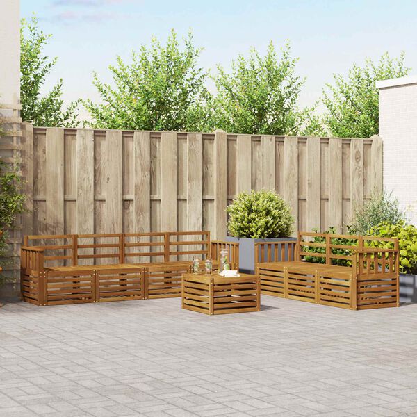 vidaXL Seturi de canapele 8 pcs natural Lemn Solid de Acacia