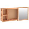 vidaXL Dulap cu oglindă, 80x17x34 cm, lemn masiv de nuc