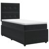 vidaXL Pat boxspring cu saltea cu headboard Negru 80 x 200 cm Catifea