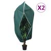 vidaXL Huse de plante din fleece cu fermoar 2 buc. 70 g/m&sup2; 3,93x3,5 m