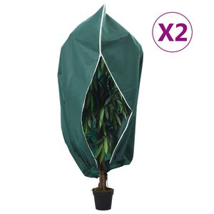 vidaXL Huse de plante din fleece cu fermoar 2 buc. 70 g/m&sup2; 3,93x3,5 m