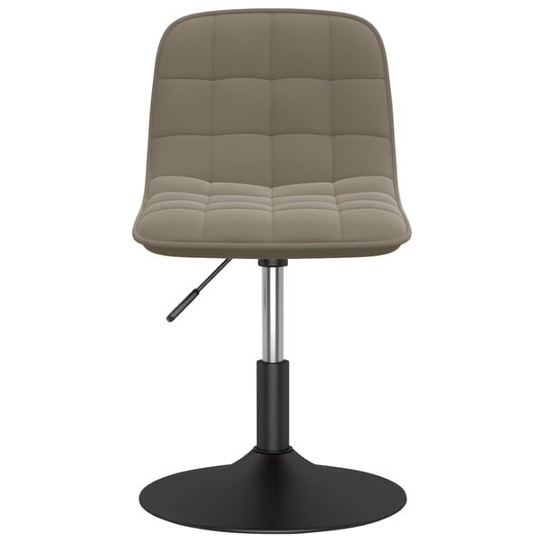 vidaXL Scaune rotative de bucătărie, 2 buc., gri deschis, catifea