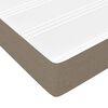 vidaXL Pat box spring cu saltea, gri taupe, 90x190 cm, textil