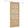 vidaXL Ușă glisantă Natural și Alb 86 x 198,5 cm Lemn masiv de pin