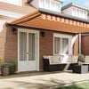 vidaXL Copertină retractabilă galben și alb, 4x3 m, textil și aluminiu