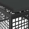 vidaXL Set mobilier colțar de grădină cu perne 3 piese negru poliratan