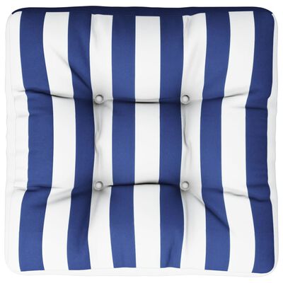 vidaXL Pernă de paleți, dungi albastru/alb, 50x50x12 cm, textil