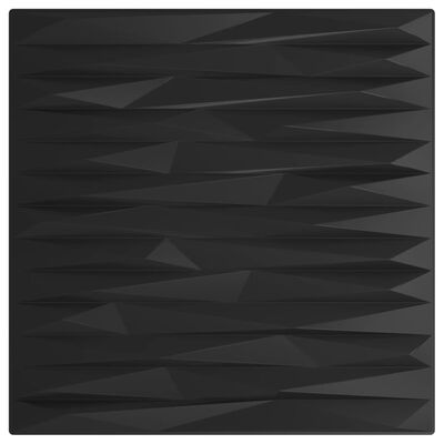 vidaXL Panouri de perete 48 buc. negru 50x50 cm XPS 12 m² piatră