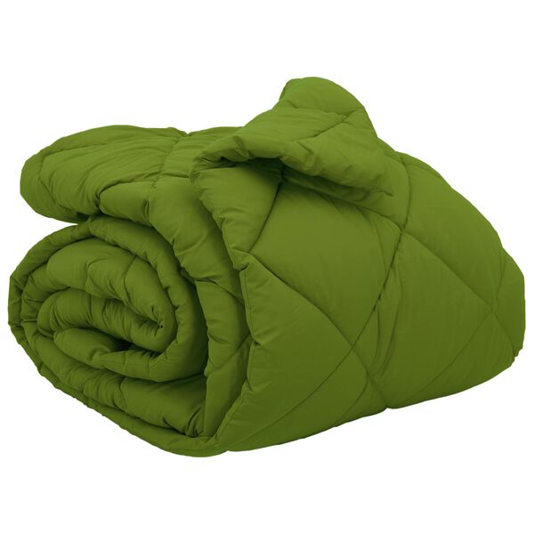 vidaXL Duvet de iarnă Verde 240 x 200 cm Microfibră