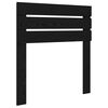 vidaXL Cadru de pat cu headboard Negru 90 x 190 cm Lemn de pin masiv