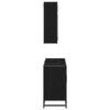 vidaXL Set de mobilier pentru baie 2 pcs Stejar negru Lemn compozit