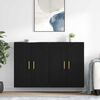 vidaXL Cabinet suspendat 2 pcs Stejar Negru 69,5 x 34 x 90 cm