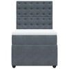 vidaXL Pat box spring cu saltea, gri închis, 80x200 cm, catifea