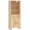 vidaXL Dulap &icirc;nalt, stejar sonoma, 69,5x34x180 cm, lemn compozit