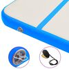 vidaXL Saltea gimnastică gonflabilă cu pompă albastru 500x100x20cm PVC