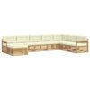 vidaXL Set de canapele de exterior 8 buc. Alb și crem