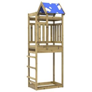 vidaXL Turn de joacă Maro 85 x 52,5 x 239 cm Lemn impregnate solid