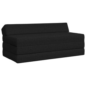 vidaXL Canapea Pat Pliabilă Negru 120 x 60 x 49 cm Țesătură