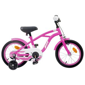 vidaXL Bicicletă pentru Copii 16 Inci pentru 4-6 ani Roz &icirc;nchis