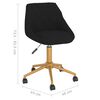vidaXL Scaune de masă pivotante, 4 buc., negru, catifea