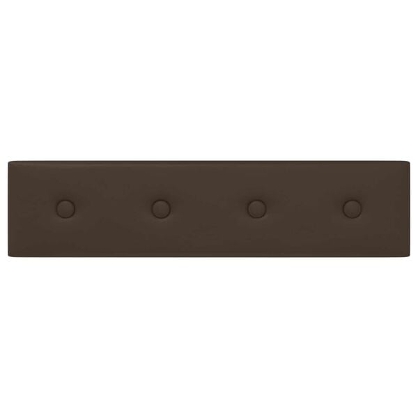 vidaXL Panouri de perete 12 pcs Maro 60 x 15 cm Piele artificială