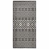 vidaXL Covor de exterior, dungi negre, 80x150 cm, țesătură plată