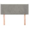 vidaXL Tăblie de pat cu aripioare gri deschis 83x16x78/88 cm catifea